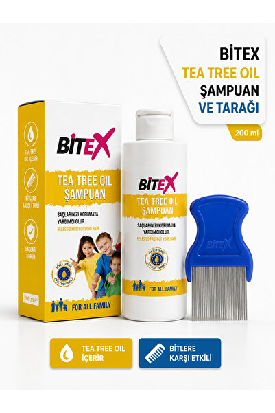 Bitex - Çay Ağacı Özlü Şampuan (Tarak Hediyeli)