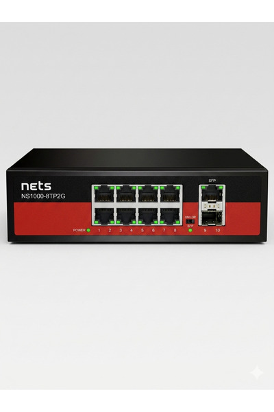 NetsShop Nets NS1000-8TP2G Gigabit PoE Switch (8 Port)