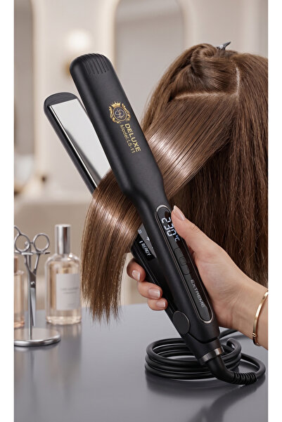 Deluxe Professional Titanium Ionic Hair Straightener, Digital Flat Iron with ...