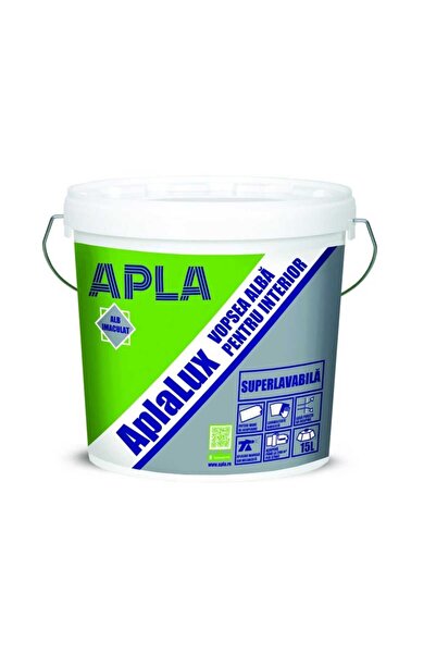 Alpa Vopsea de interior super-lavabilă 15 L, APLA LUX, alb / EXT10014
