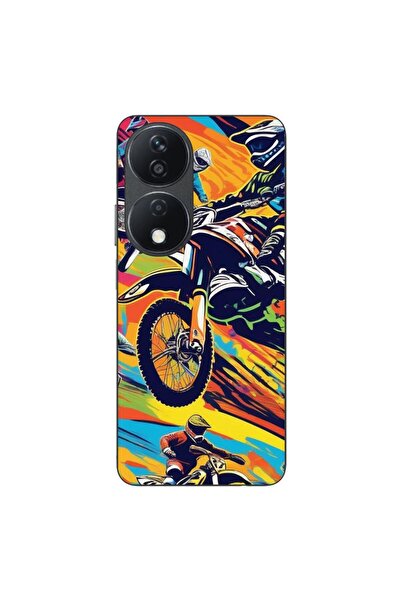 OEM Husa compatibila cu Honor X7b Silicon Gel Tpu Model Motocross Pop Art