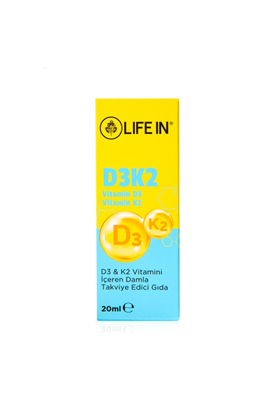 Life In D3 Vitamin K2 Containing Drop Supplement Food 20ml