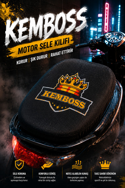 KEMBOSS Universal Motorcycle Saddle Cover Scooter Motorbike Seat Protective C...