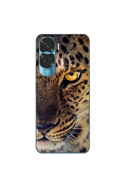 OEM Θήκη συμβατή με Honor 90 Lite 5G από σιλικόνη TPU με σχέδιο λεοπάρδαλης
