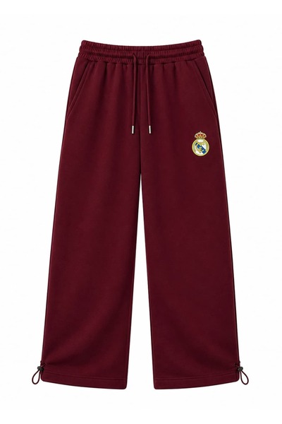 zaee Pantaloni de trening largi, cu picior ajustabil și broderie RM