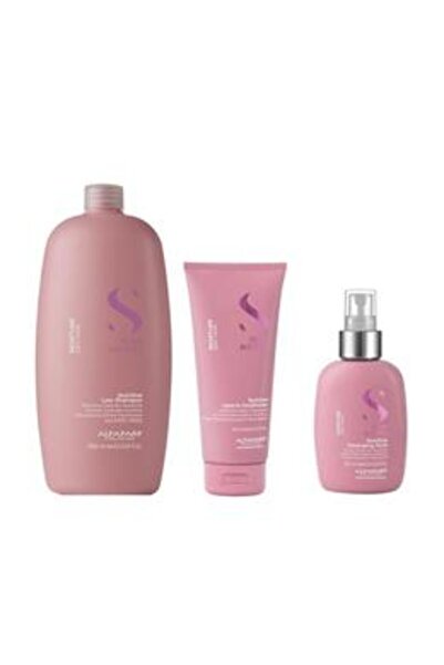 Alfaparf Milano Pachet pentru Par Uscat - Semi Di Lino Moisture Nutritive Sam...