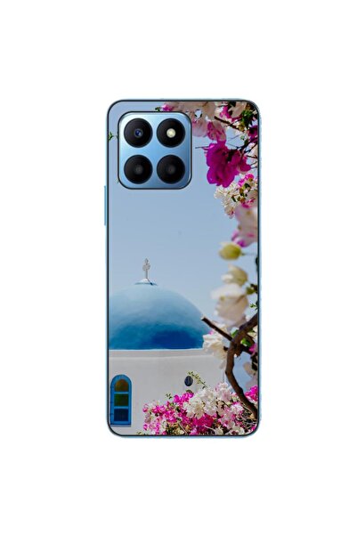 OEM Θήκη συμβατή με Honor X6 από σιλικόνη gel TPU με σχέδιο Ελλάδα Σαντορίνη