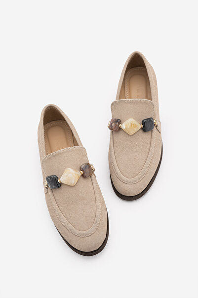 Marjin Mocasini de damă cu pietre, pantofi casual clasici, Meniva, piele into...