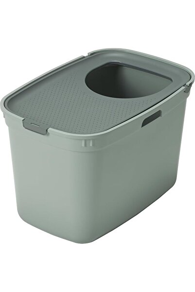 Moderna Top Cat Kapalı Kedi Tuvaleti - Gri/Koyu Gri 59 CM
