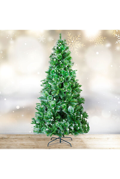 OEM Brad artificial 210 cm, PVC, verde, inzapezit, crengi dese, include suport