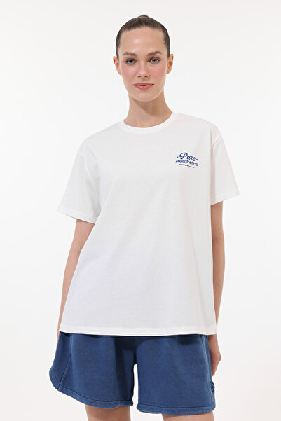 lumberjack WB 11NERA BEYAZ Kadın Kısa Kol T-Shirt