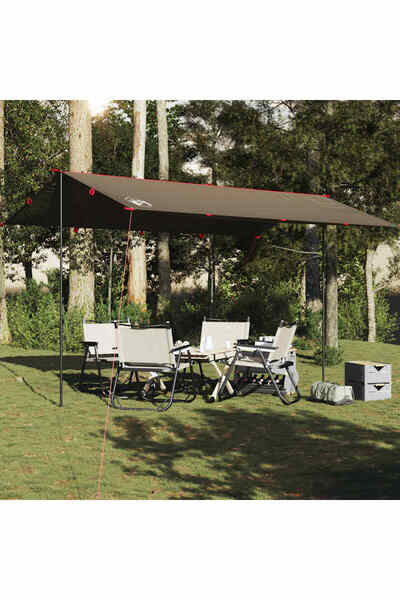vidaxl Prelata de camping, maro, 506x306 cm, impermeabila