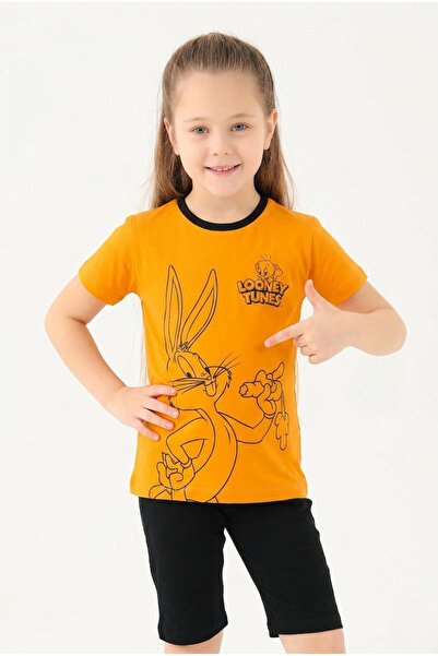 MQ Girls' short-sleeved blouse with a Looney Tunes cartoon character Printed