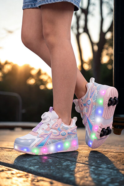 Prosheck Çocuk Patenli ve Işıklı, Rahat Spor Ayakkabı - Sneaker / Çıkarılabil...