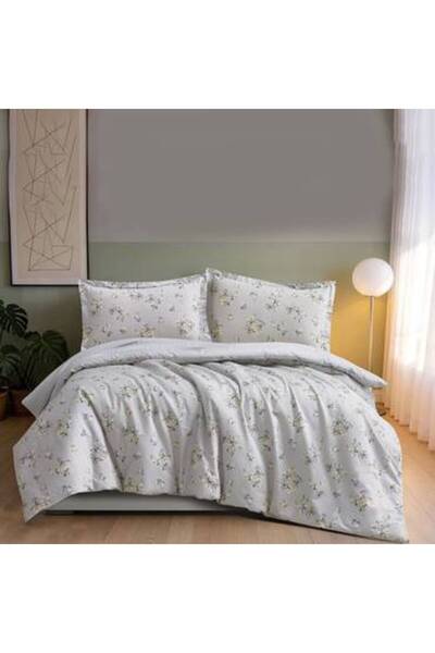Pazar Home Bedding مفرش بازار هوم قطني مشجر هارموني نفر ونص 2 قطع بحشوة مخيطة...