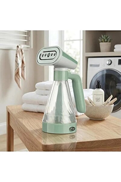 Generic Ruay RA35 portable garment steamer in white & light green.