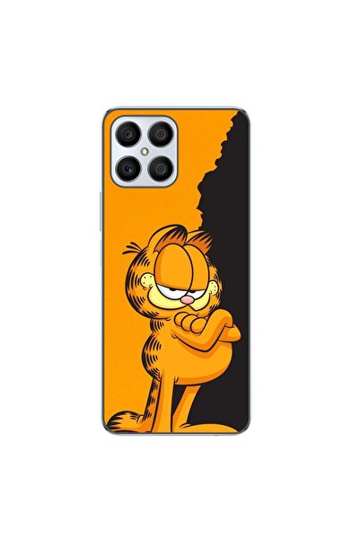 OEM Husa compatibila cu Honor X8 Silicon Gel Tpu Model Garfield Black and Orange