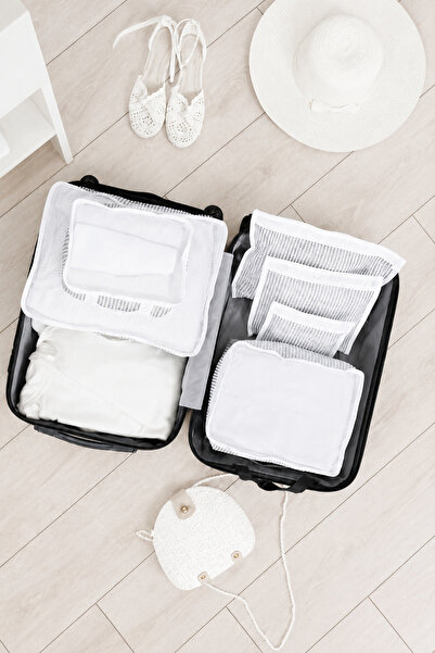 Ferzin 6'lı Valiz Düzenleyici Bavul Içi Organizer Set, Seyahat Hurcu