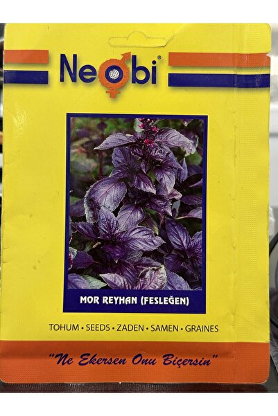 Neobi Reyhan Mor Tohumu (Fesleğen) – 3 GR | Yoğun Aromalı Mor Reyhan Tohumu