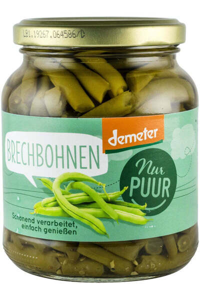 Nur Puur Био и Demeter зелен фасул, 340гр