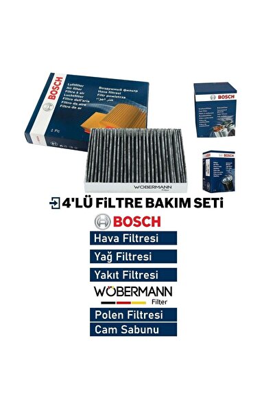 Bosch Wöbermann+Bosch Renault Clio 4 1.5 Dci Filtre Bakım Seti 2012-2016 4KP