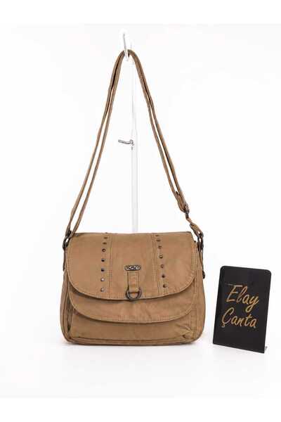 Kavi Women's Shoulder Bag Imported Washed Leather Multi-Compartment Adjustabl...