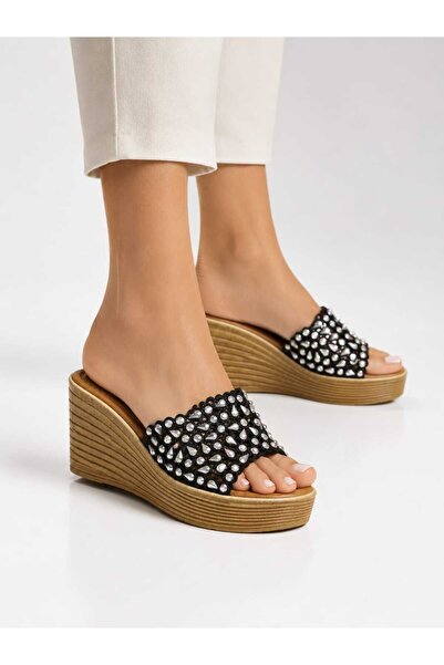 LEYDİ SHOES Παντόφλες SU PERİSİ με πέτρες που διακοσμούν την επιφάνεια