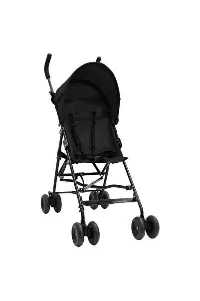 vidaxl Baby stroller, anthracite and black, steel