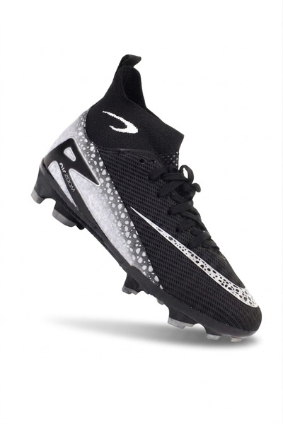 Elit Air Laliga 4445 Black Semi-Professional Men's Football Shoes with Socks