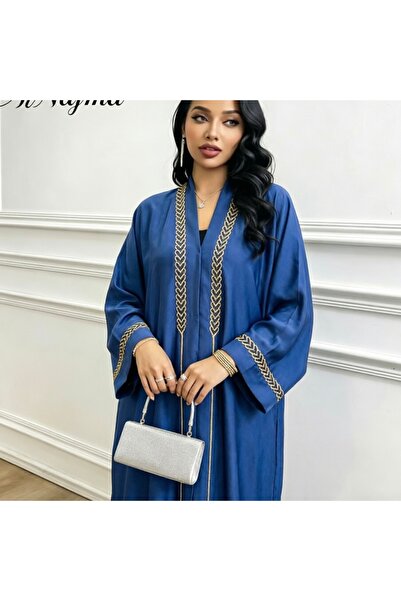 Bleco Luxury Embroidered Dubai Abaya, Loose Modest Muslim Maxi Dress, Elegant...