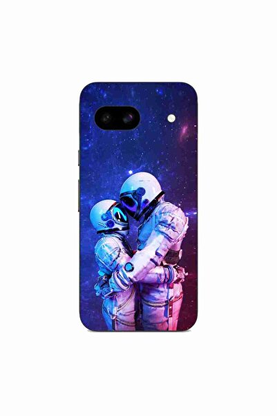 OEM Калъф, съвместим с Google Pixel 8A, силиконов гел TPU модел, Двойка астро...