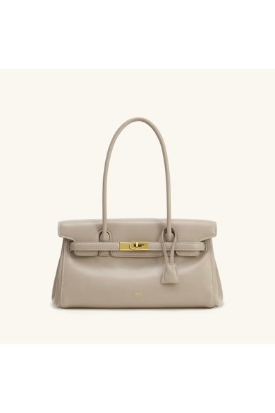 NO BRAND Women's Fashionable Design Shoulder Bag - Apricot Grey/No Replacemen...