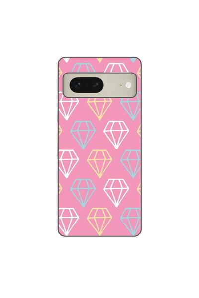 OEM Husa compatibila cu Google Pixel 7 Silicon Gel Tpu Model Diamond Pattern ...
