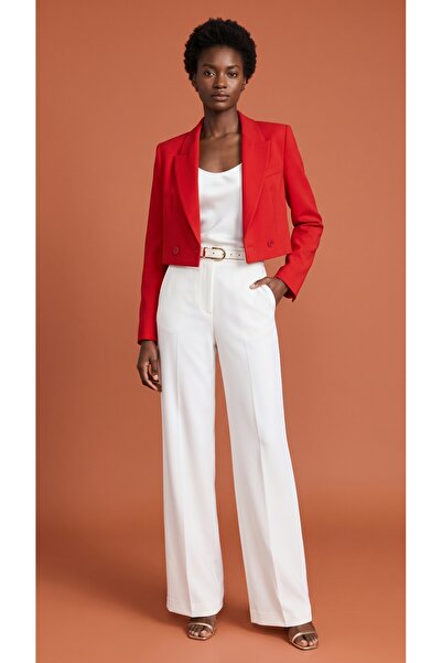 Askı Nişantaşı Kruvaze Kapama Regular Kısa Blazer Ceket