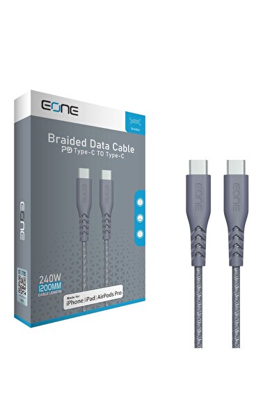 HA Phone Eone (Pd Type-C to Type-C) Braided Fabric Charging and Data Transfer...