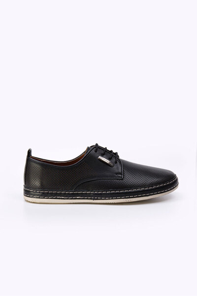 Vantaggio Pantofi casual pentru bărbați Novento Black, 100% piele naturală