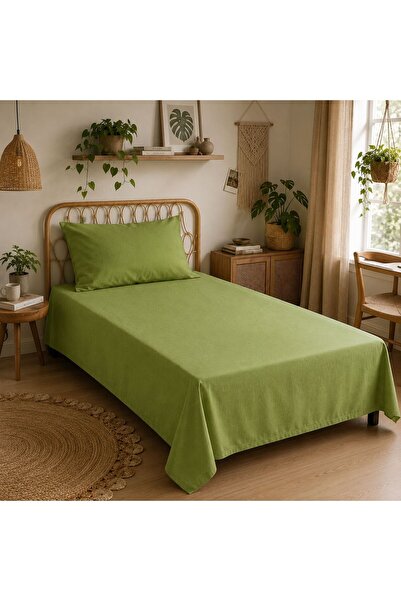 MundoLindo Single Non-Elastic Sheet Set 100% Cotton 160X240 cm Pillowcase Inc...