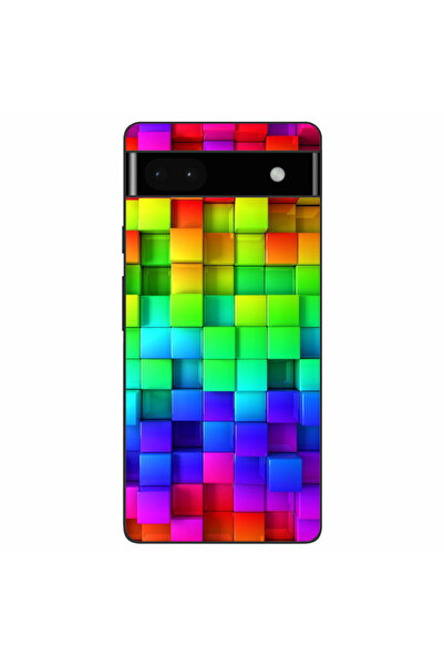 OEM Husa compatibila cu Google Pixel 6A Silicon Gel Tpu Model Colorful Cubes