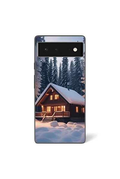 OEM Husa compatibila cu Google Pixel 6 Silicon Gel Tpu Model Peisaj Iarna Cabana