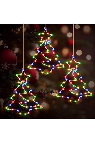 Other Therlan Pack of 3 LED Christmas Window Decorations with 8 Light Modes, ...