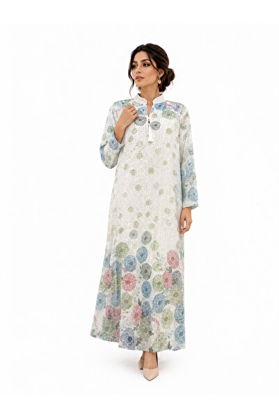 Shiladon Women's Long Floral Abaya with Premium Gulf Design