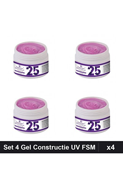 FSM Set 4 Gel de Constructie UV LED 15g, Builder Gel Profesional Manichiura
