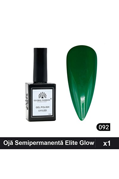 global fashion Ojă Semipermanentă Elite Glow 15ml, Gel Polish UV/LED 092