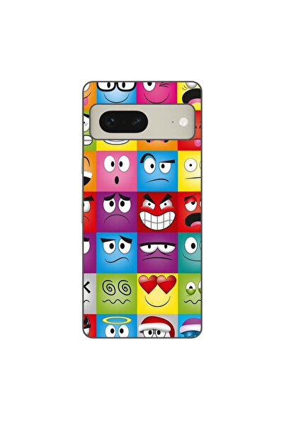 OEM Husa compatibila cu Google Pixel 7 Silicon Gel Tpu Model Funny Faces