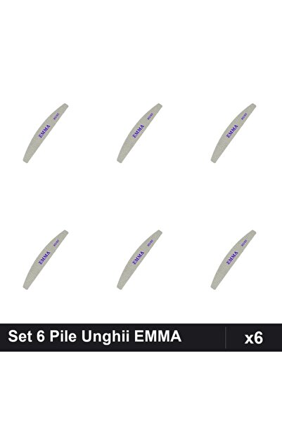 emma Set 6 Pile Unghii Granulatie 80/80, Buffer Profesional Manichiura