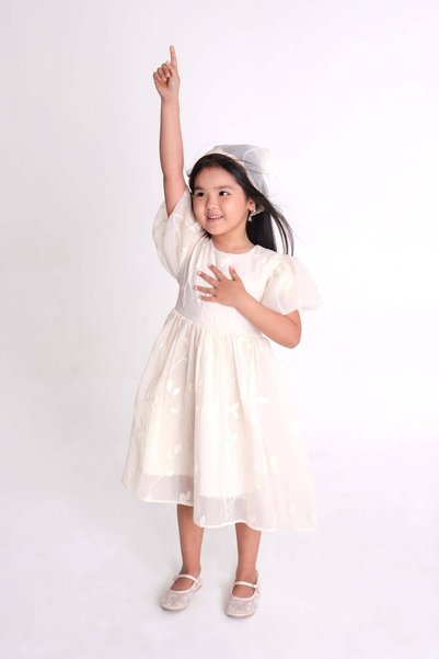 Sweet Luna Girl's back lace detailed bandana dress