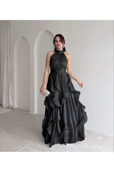 For Angels Rochie din organza, fără mâneci, cu legătură în talie