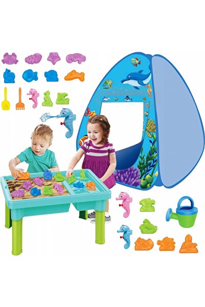 Matadi Set de joaca 3in1 pentru plaja si gradina cu cort Ocean,15 accesorii i...