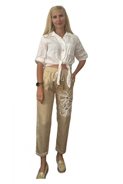 OEM Pantaloni dama in ornament paiete - Flower