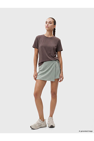 LC Waikiki Nevavm Women's Sports Shorts Skirt with Belt Detail